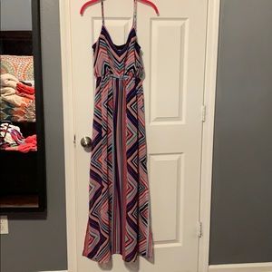Fun striped maxi dress!! Like new. Worn once